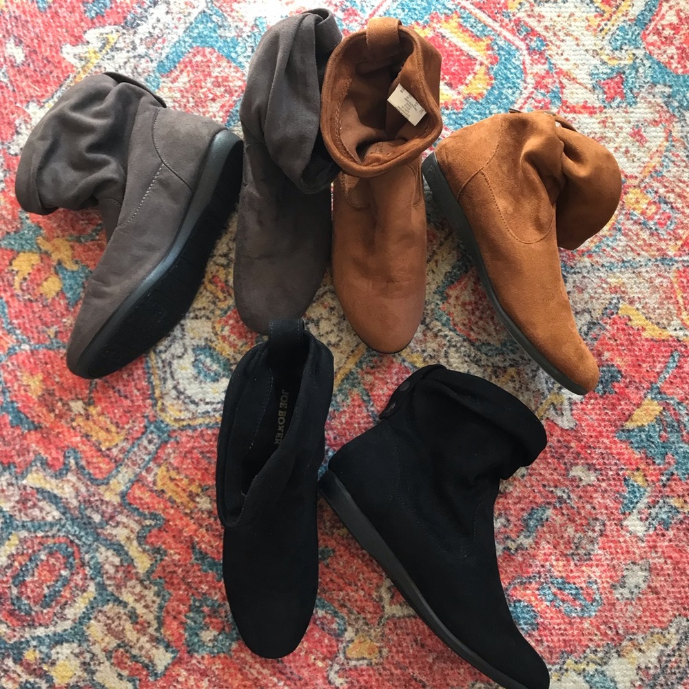 Lot of 3 Slouchy Booties